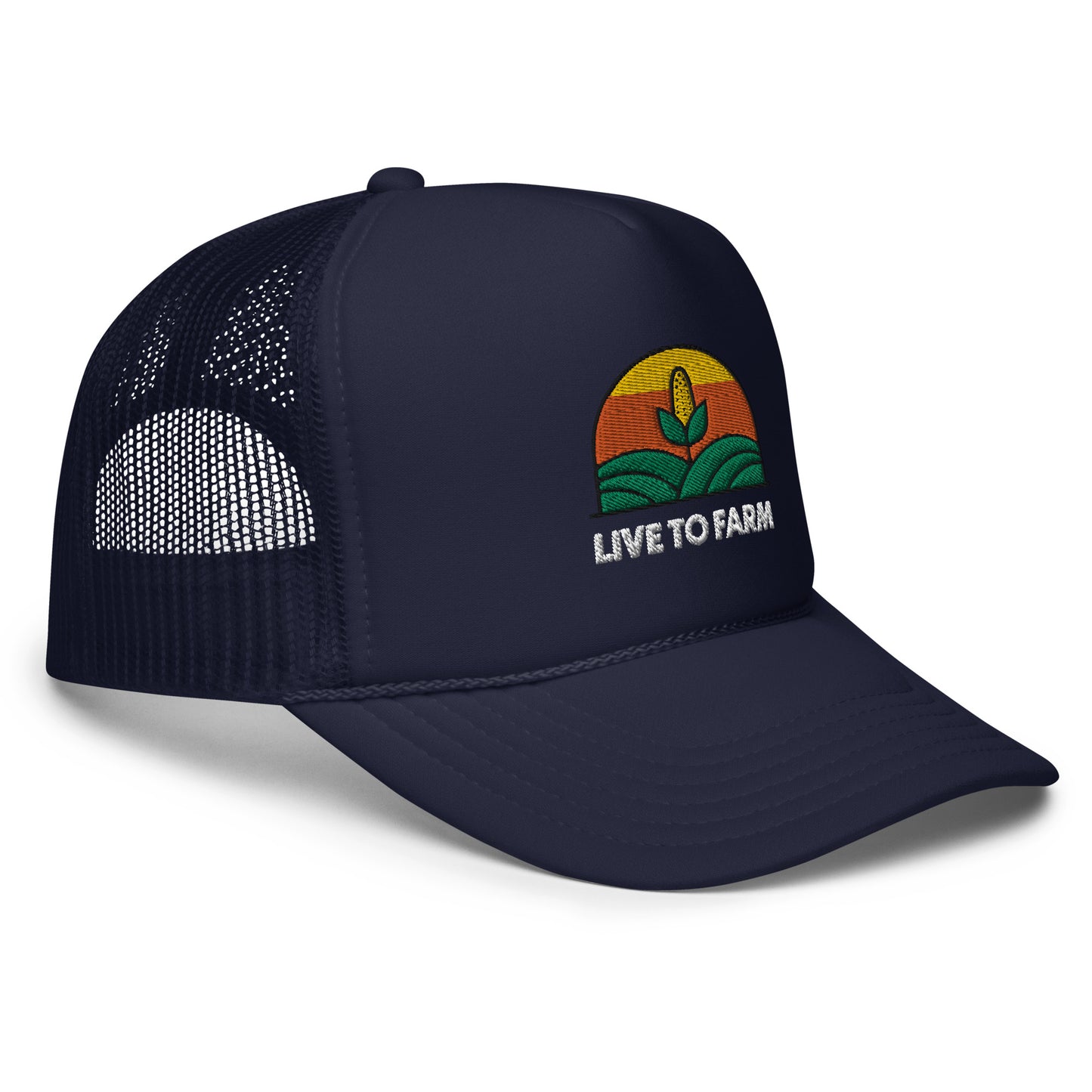 Live to Farm - Foam Trucker Hat - Dark