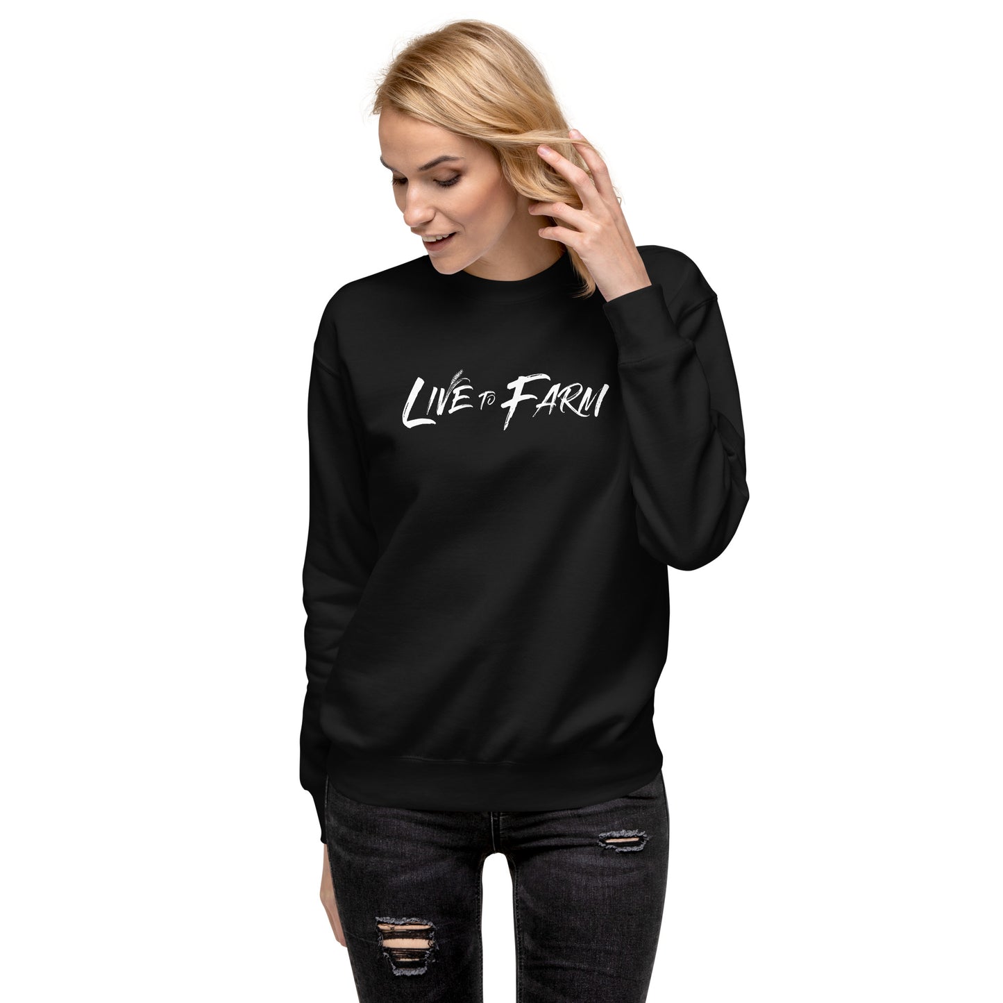 Live to Farm Logo - Unisex Premium Sweatshirt