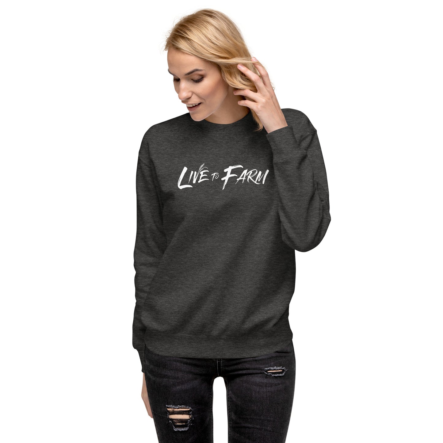 Live to Farm Logo - Unisex Premium Sweatshirt